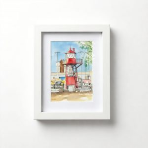 River Ouse Apex Lighthouse Original Watercolour