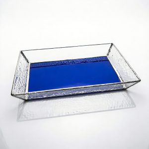 Blue & Clear Stained Glass Tray