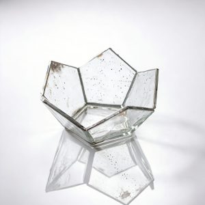 Clear Pentagon Stained Glass Bowl