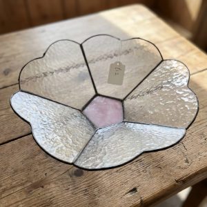 Large Flower Stained Glass Bowl