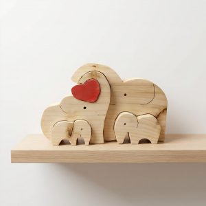 Elephant Family 3D Wooden Jigsaw