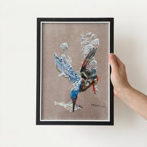 Kingfisher A4 Framed Print