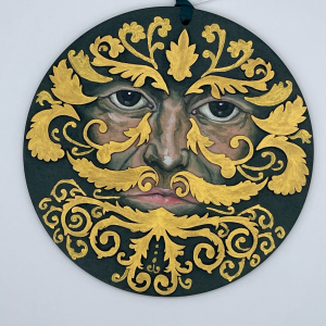 Green man wall plaque