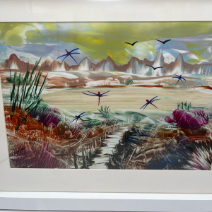 Encaustic Art Painting - Dragonflies