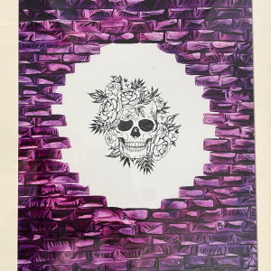 Encaustic Art Painting - Skull