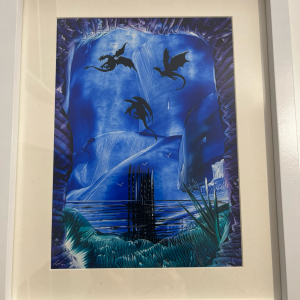 Encaustic Art Painting - Dragons