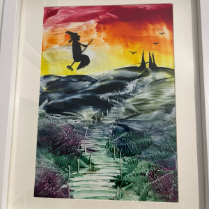 Encaustic Art Painting - Witch