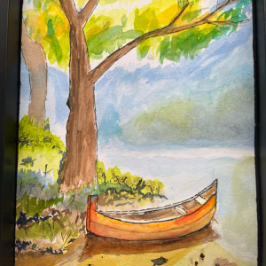 Original Watercolour - Canoe