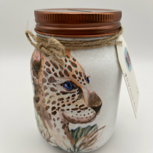 Small Leopard Money Jar