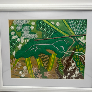 Uffington White Horse textile Painting